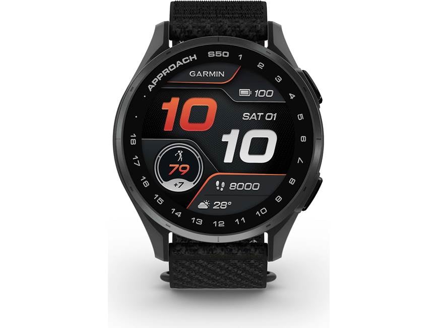 Garmin Approach® S50 (Slate Aluminum Bezel/Black Band) Golf GPS