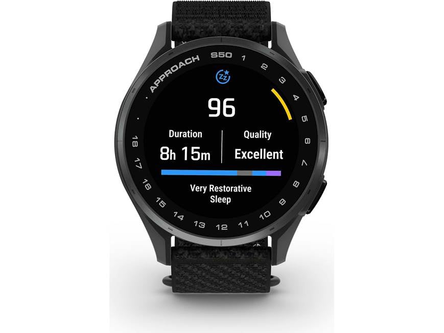 Garmin Approach® S50 (Slate Aluminum Bezel/Black Band) Golf GPS