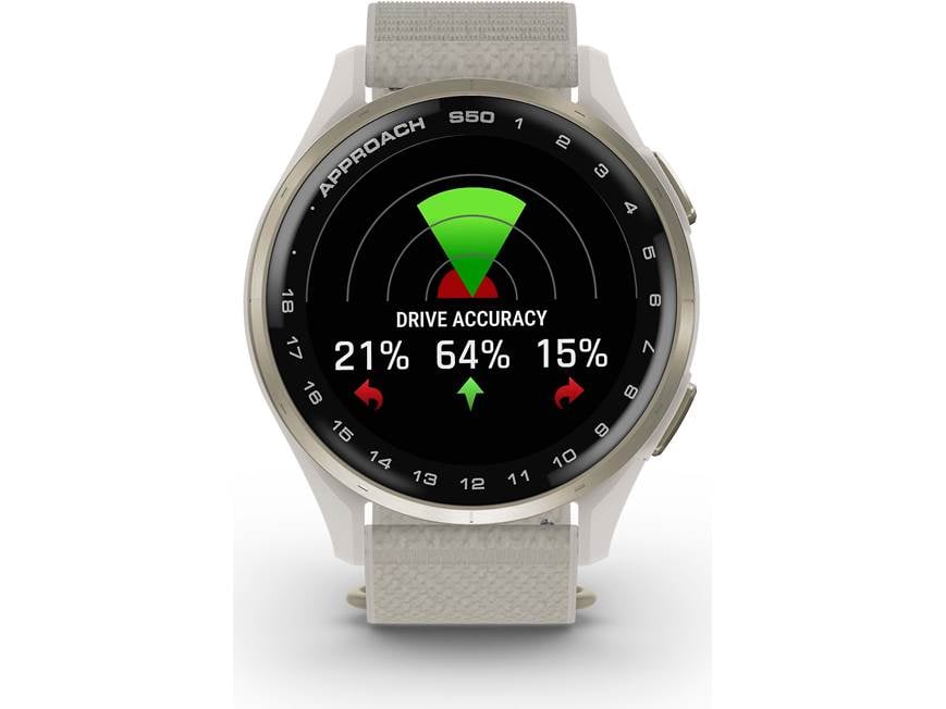 Garmin Approach® S50 (Cream Gold Bezel/Ivory Band) Golf GPS watch