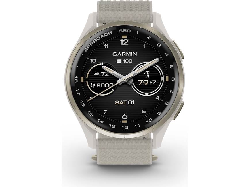 Garmin Approach® S50 (Cream Gold Bezel/Ivory Band) Golf GPS watch