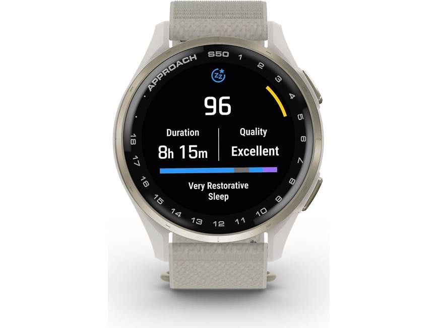 Garmin Approach® S50 (Cream Gold Bezel/Ivory Band) Golf GPS watch