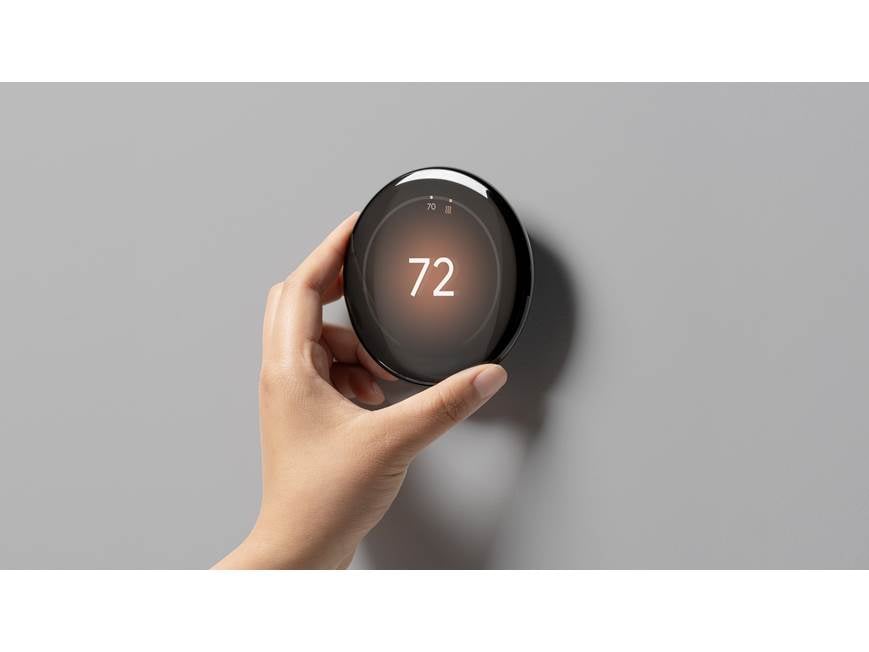 Google Nest Learning Thermostat, 4th Gen (Polished Obsidian) Smart
