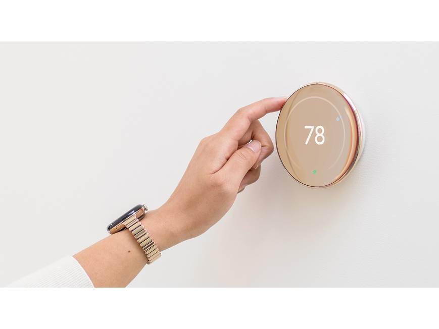 Google Nest Thermostat 4a Gen Oro Lucido + Sensore Temperatura, Nuovo (senza Scatola)