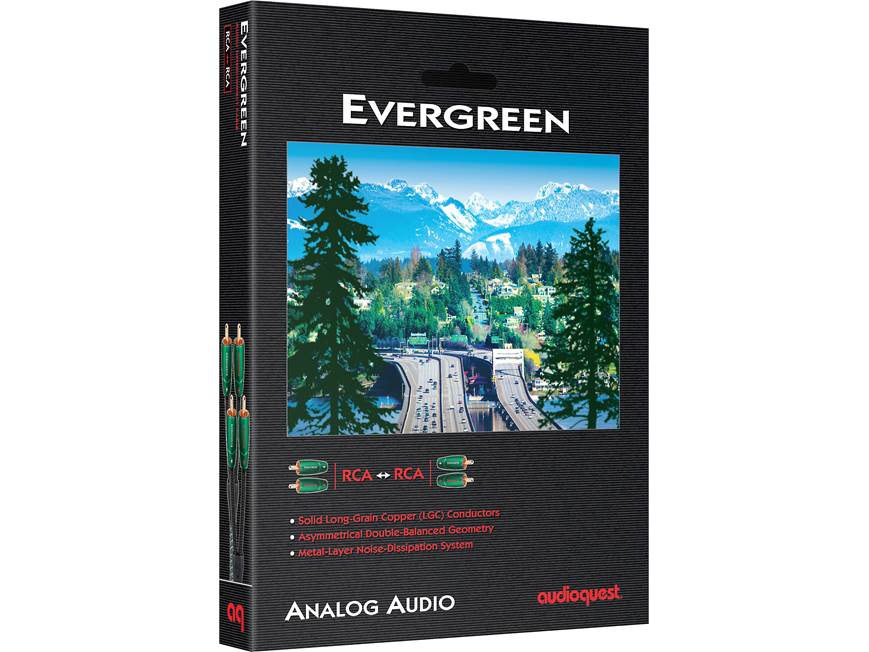 AudioQuest Evergreen (1 meter/3.3 feet) Stereo interconnect cable