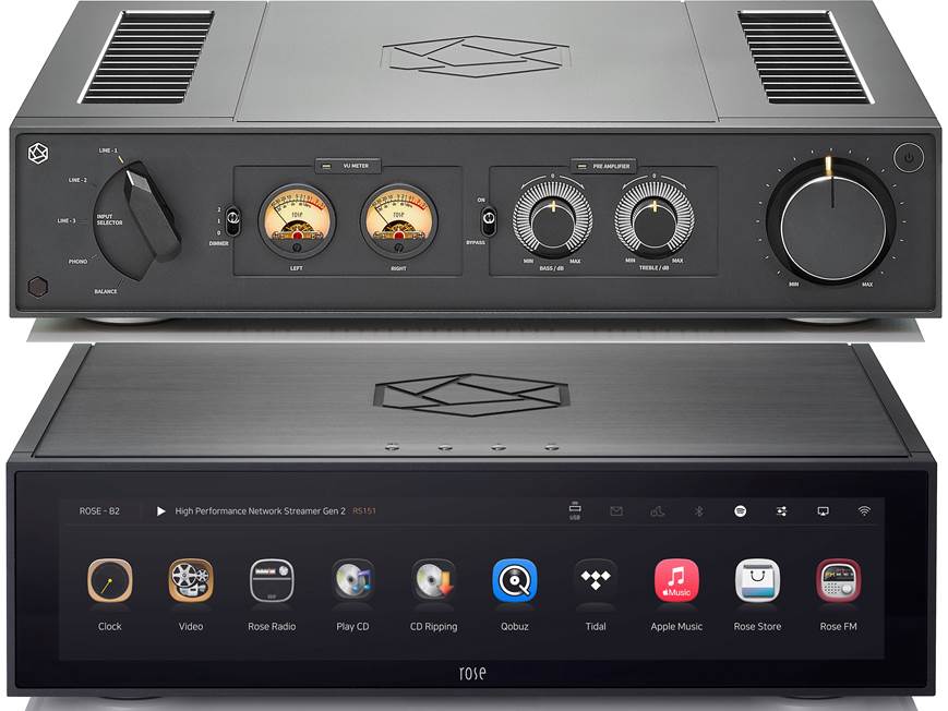 HiFi Rose RA280 and RS151 (Black) Integrated amplifier and high