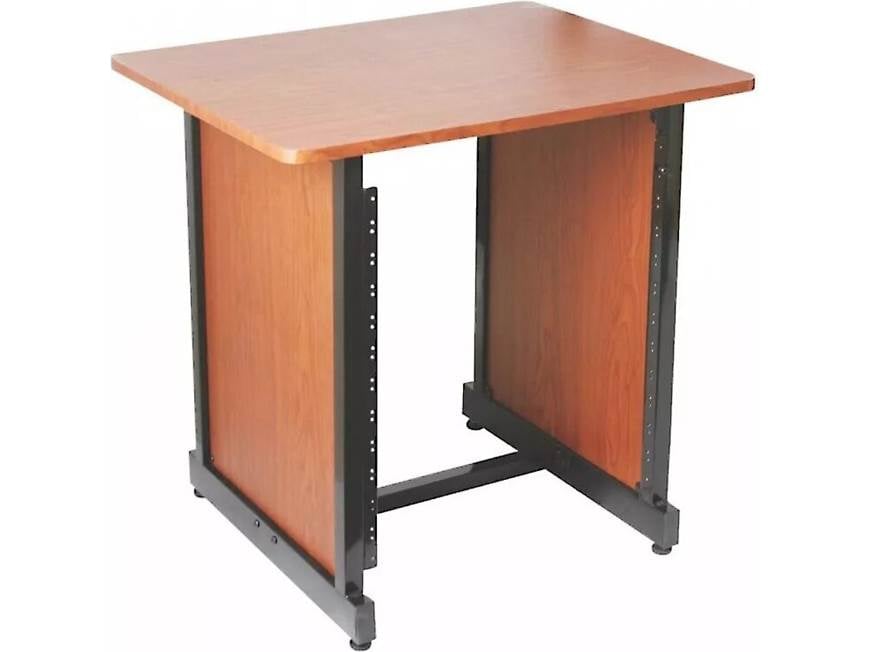 On-Stage WSR7500RB (Rosewood) 12-space rack cabinet with work surface ...