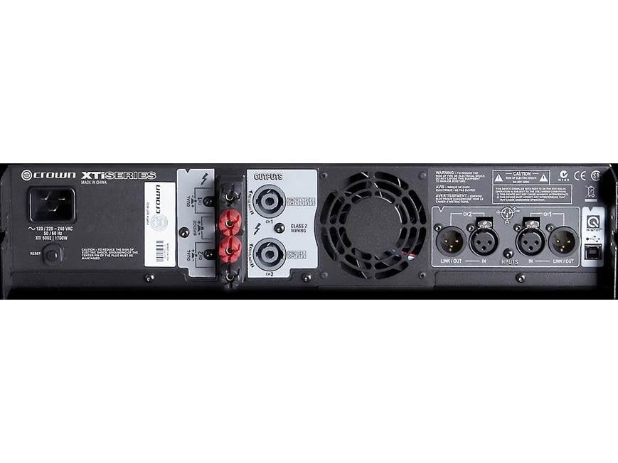 Crown XTi 6002 Power amplifier — 1200W x 2 at 8 ohms, 6,000W x 1