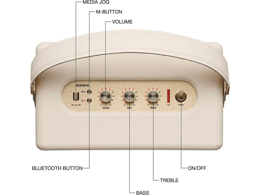 Marshall Kilburn III (Cream) Portable Bluetooth® speaker (Cream