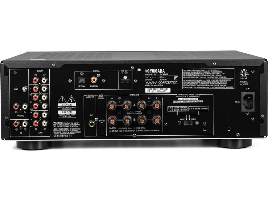 Yamaha A-S701 (Black) Stereo integrated amplifier with built-in