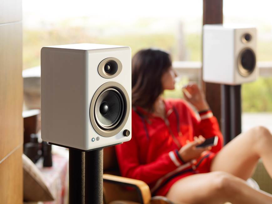 Audioengine A5+ (White) Powered stereo speakers (White) at Crutchfield