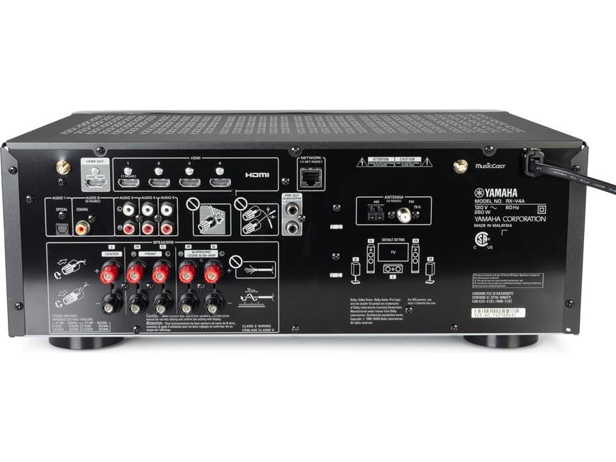 Yamaha RX-V4A 5.2-channel home theater receiver with Wi-Fi