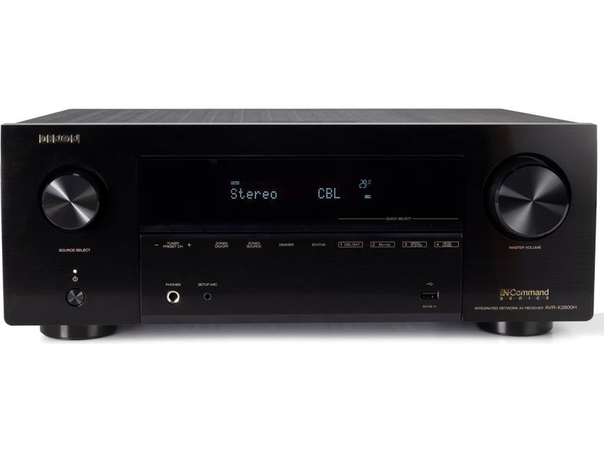 Denon AVR-X2800H 7.2-channel home theater receiver with Dolby