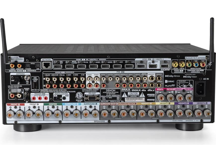 Denon AVR-X6800H 11.4-channel home theater receiver with Dolby