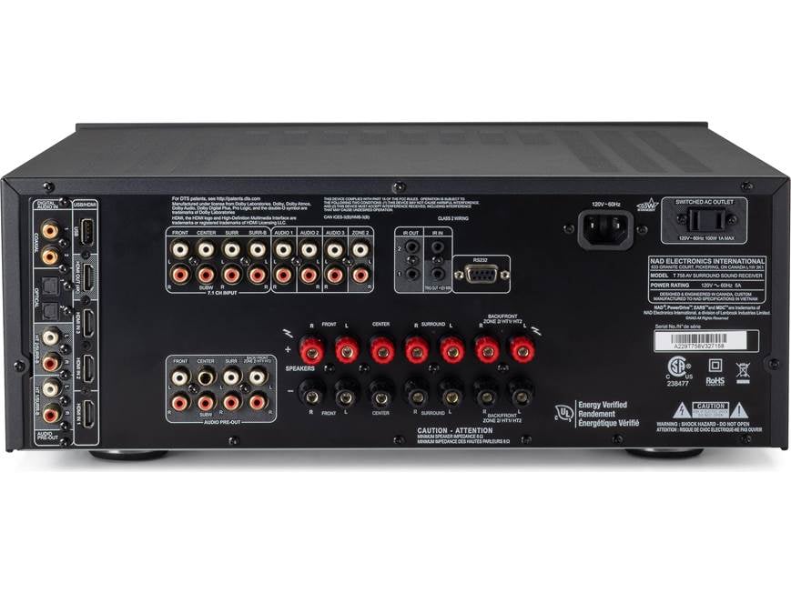 NAD T 758 V3i 7.1-channel home theater receiver with Wi-Fi®, BluOS