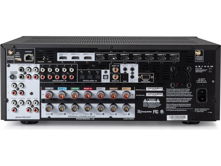 Anthem MRX 740 8K 7.2-channel home theater receiver with Dolby