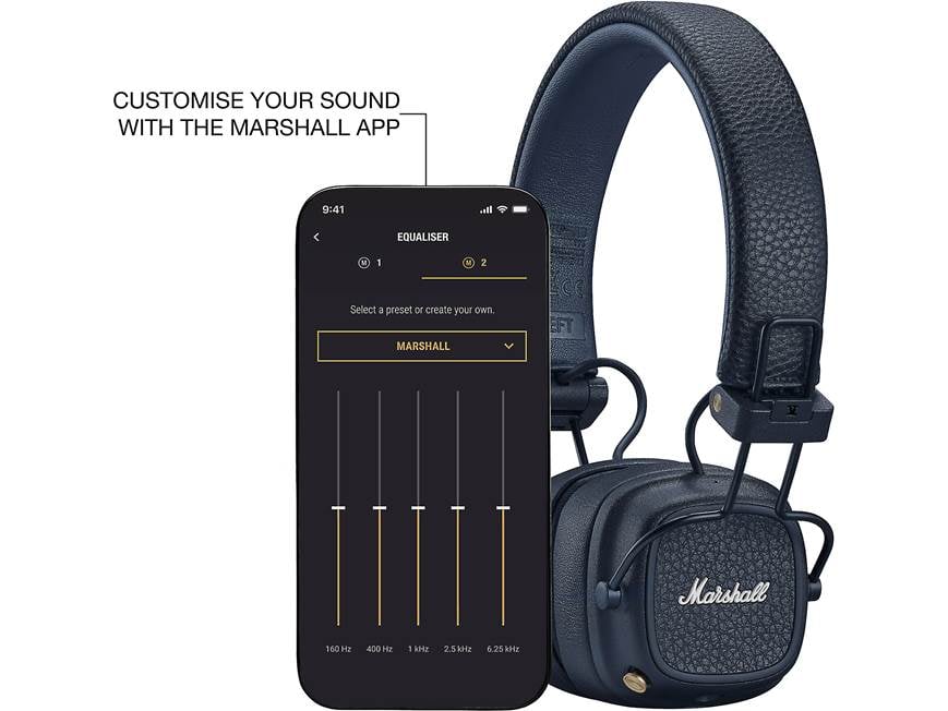 Marshall Major V (Midnight Blue) Wireless on-ear Bluetooth