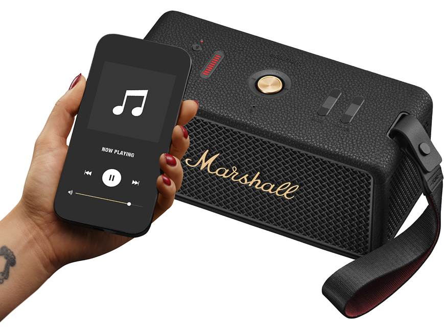 Marshall Middleton II (Black and Brass) Portable Bluetooth