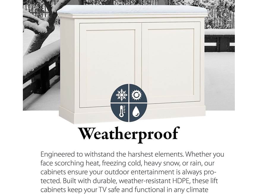 Weatherproof cabinet in snowy setting