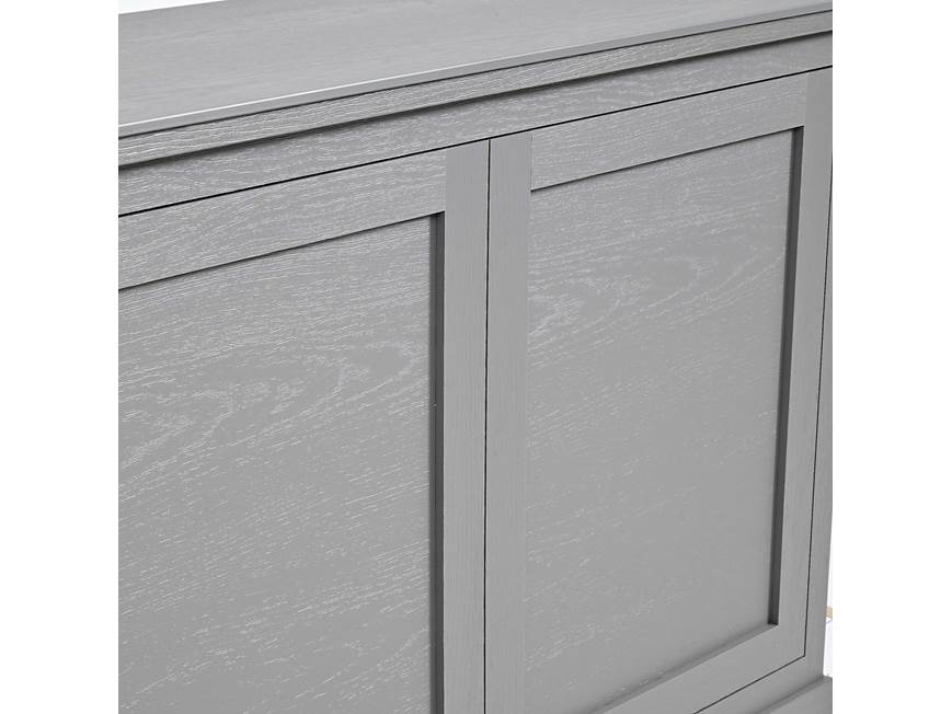 Close-up of cabinet front panels and joints