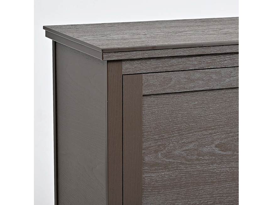 Close-up of cabinet edge and top surface