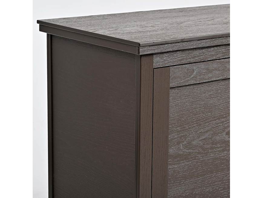 Close-up of cabinet side with panel