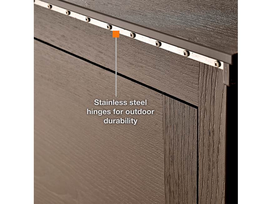 Hinges and top rail with stainless steel hardware
