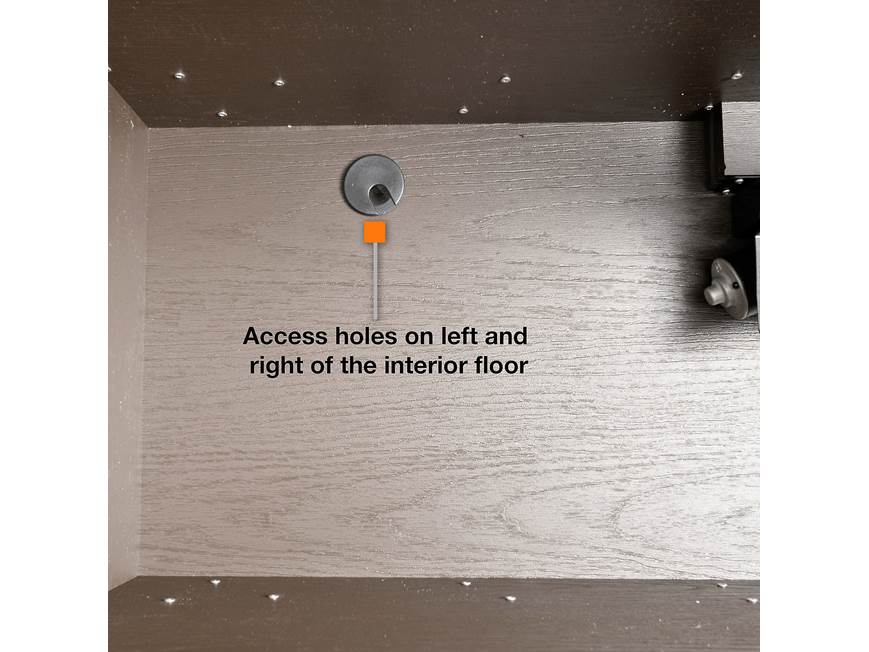 Interior floor access holes for wiring