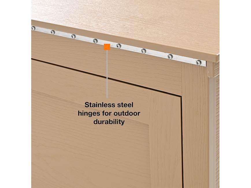 Large Outdoor Luxe TV Lift Cabinet (Maple) Motorized lift cabinet