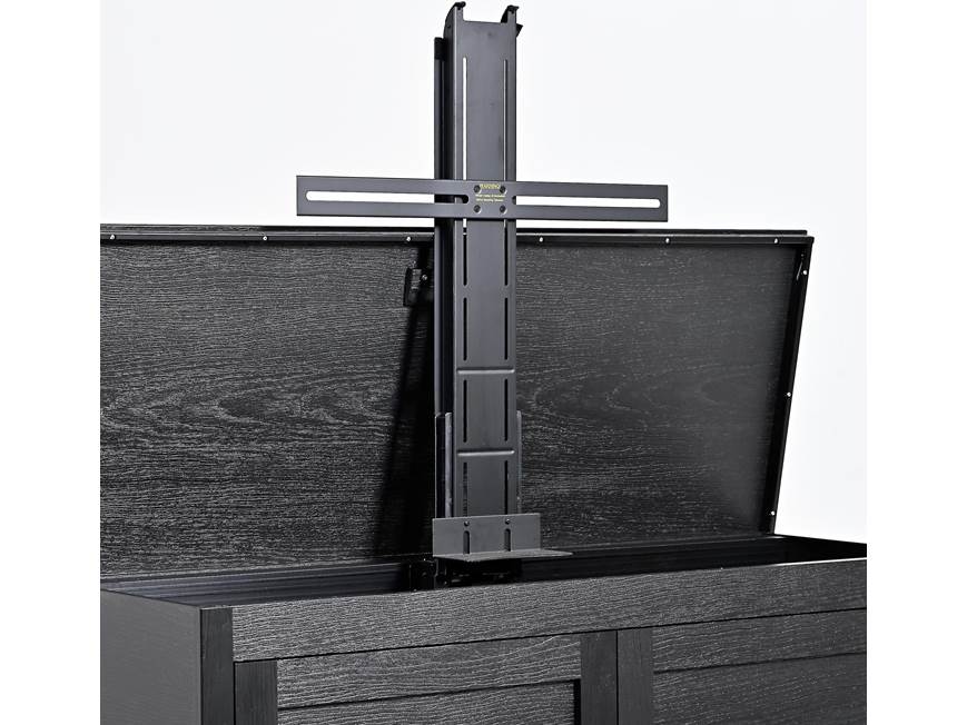 Rear-mounted control unit and bracket attached to cabinet