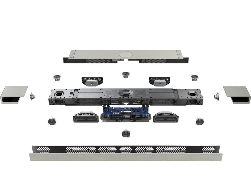 KEF 5.1chサラウンドシステム KEF XIO (Slate Black) Powered 5.1.2-channel Dolby Atmos® sound bar