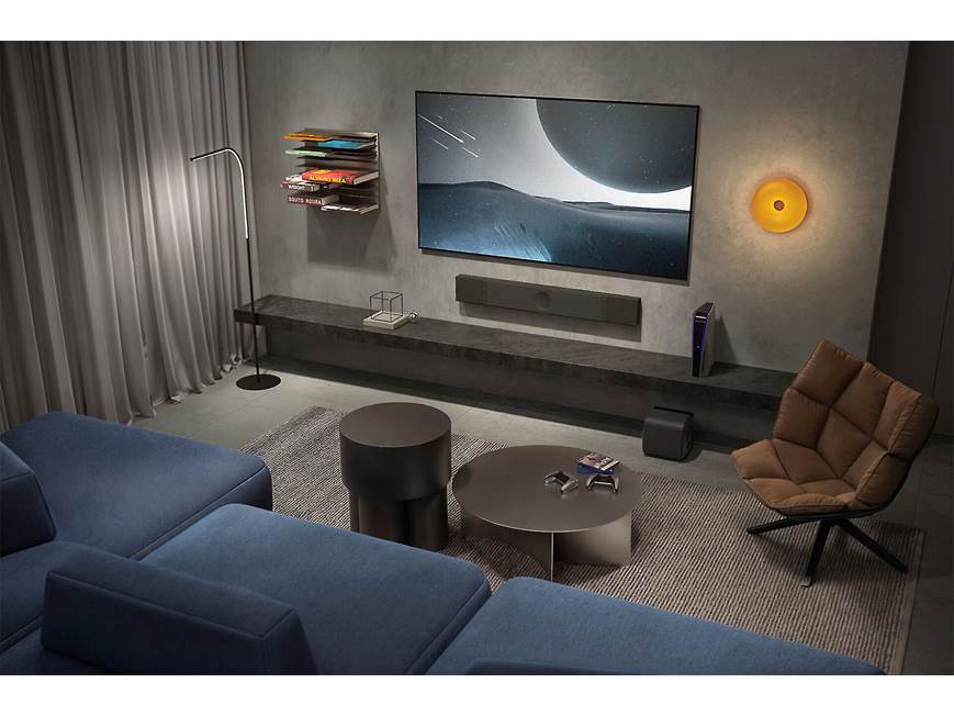 KEF XIO (Slate Black) Powered 5.1.2-channel Dolby Atmos® sound bar