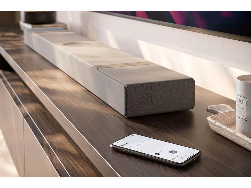 KEF XIO (Silver Grey) Powered 5.1.2-channel Dolby Atmos® sound bar