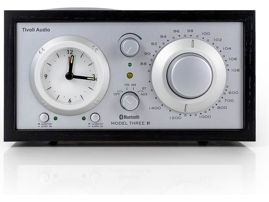 Tivoli Audio Model Three BT (Black/Silver) AM/FM clock radio with