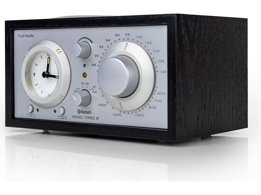 Tivoli Audio Model Three BT (Black/Silver) AM/FM clock radio with