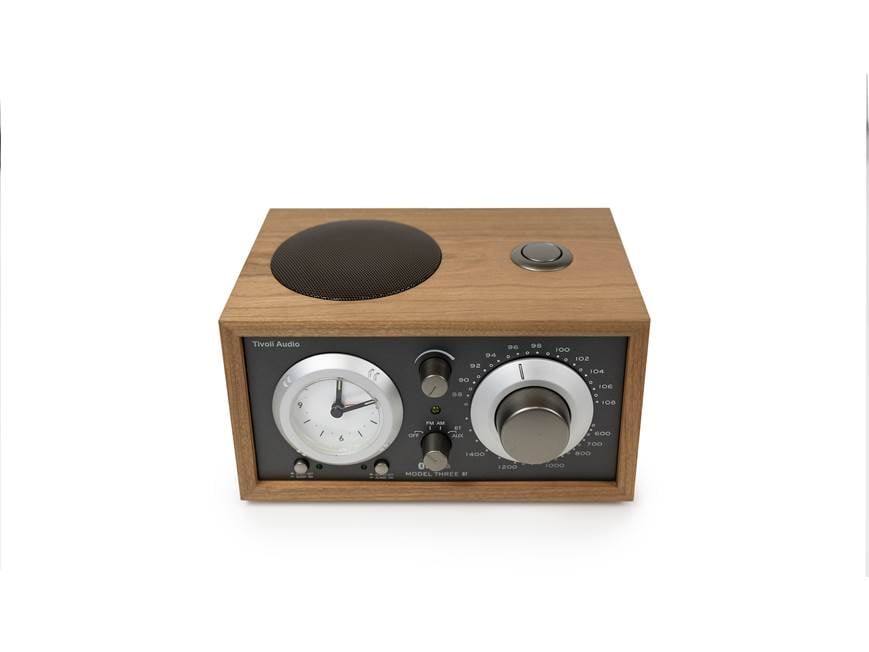 Tivoli Audio Model Three BT (Cherry/Taupe) AM/FM clock radio with