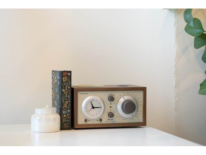 Tivoli Audio Model Three BT (Walnut/Beige) AM/FM clock radio with