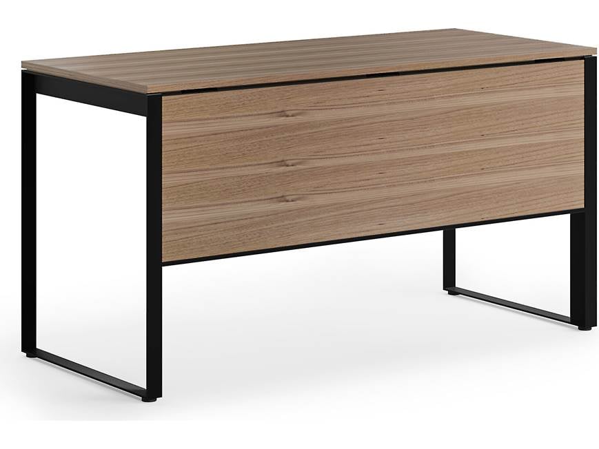 Desk with wood veneer top and large front drawer