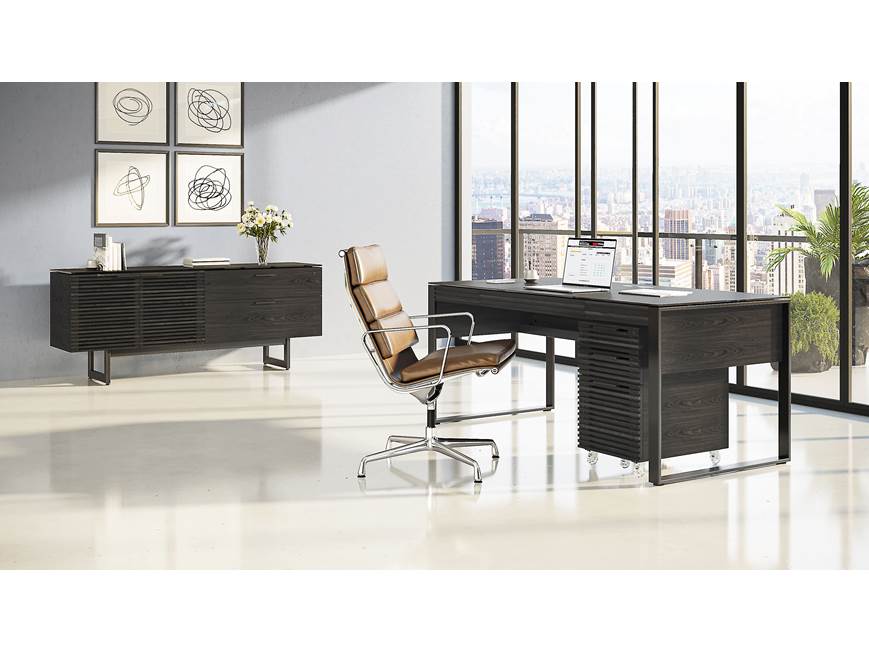 deviceworks × black design kuroshidare BDI Corridor Office® 6529 (Charcoal stained ash) Office credenza