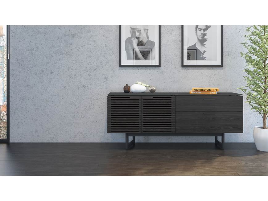BDI Corridor Office® 6529 (Charcoal stained ash) Office credenza