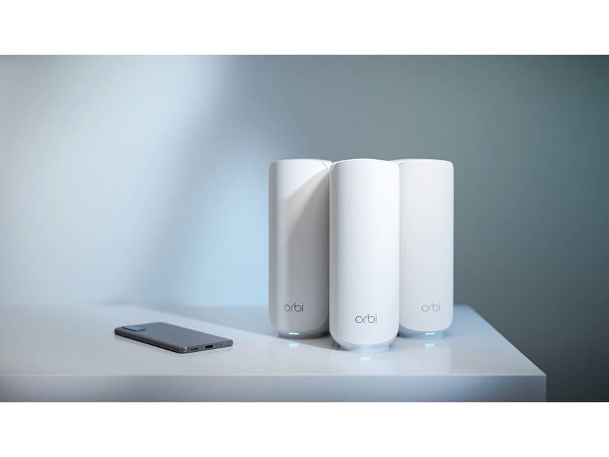 NETGEAR Orbi 370 (3-pack) Dual-band mesh Wi-Fi 7 system with 1