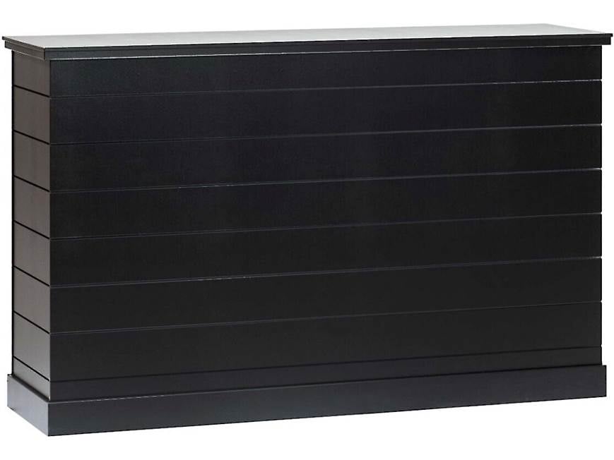 Black outdoor shiplap cabinet