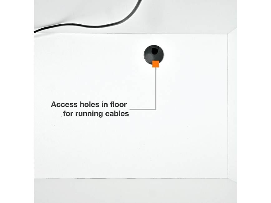 Access holes and running cables diagram