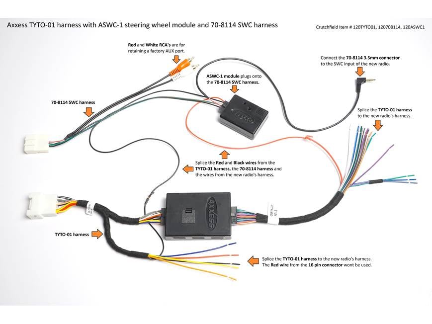 Axxess TYTO-01 Wiring Interface Connect a new car stereo and