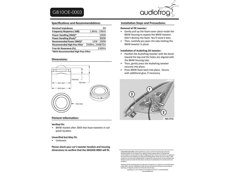 Audiofrog GB10OE-0003 1