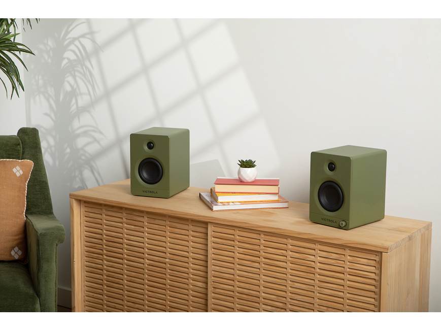 Victrola Tempo VPS-400 (Green) Powered stereo speakers with