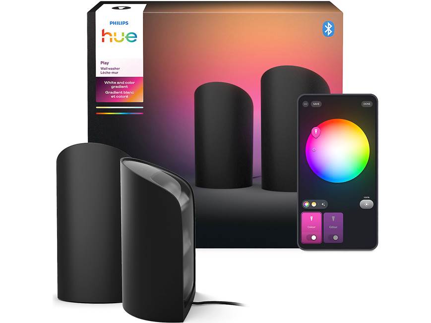 Philips Hue Play Wall Washer (2-pack) (Black) Compact ambient