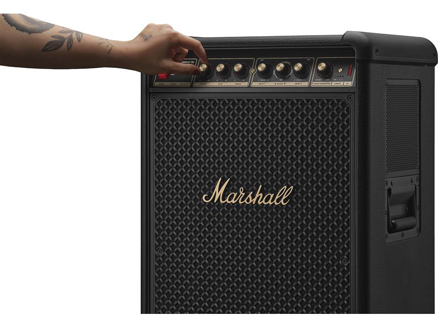 ベース Marshall BROMLEY 750 Black and Brass Marshall Bromley 750 Portable Bluetooth® party speaker with light