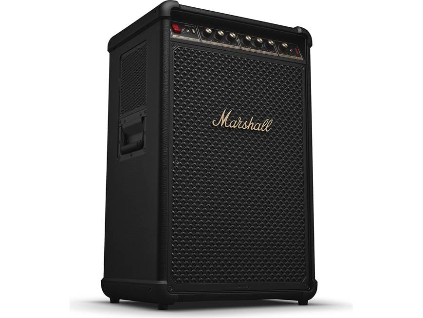 スピーカー・ウーファー Marshall BROMLEY 750 Black and Brass Marshall Bromley 750 Portable Bluetooth® party speaker with light