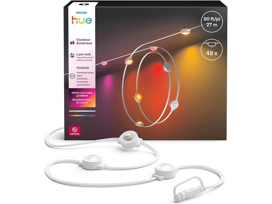 Philips Hue Festavia Permanent Outdoor String Lights (90 feet