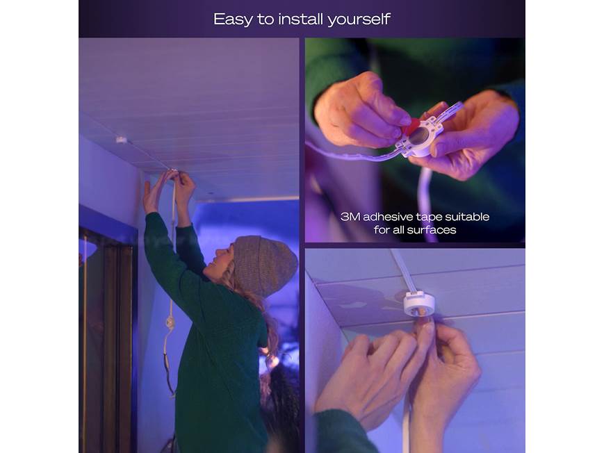 Philips Hue Festavia Permanent Outdoor String Lights (90 feet